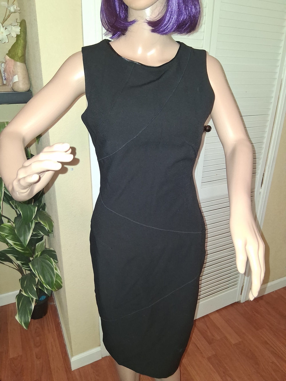 NWT White House Black Market Body Perfecting Sheath Dress Black Size 0